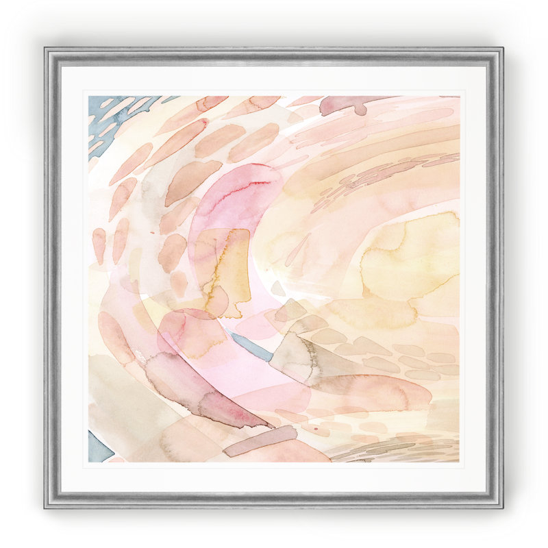 Sweet Spector I, peinture sur toile, Cadre argenté, H 17,5 po x l 17,5 po x P 1,5 po