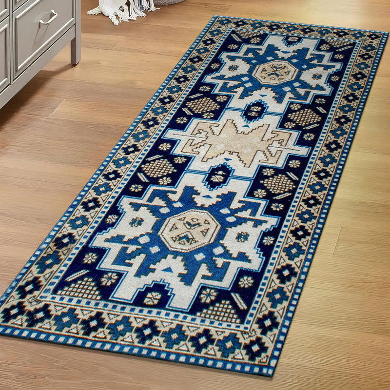 Non-Woven Soft Printed Rug with Intricate Floral Pattern in Neutral Tones Perfect for Adding an Elegant Touch to Your Living Room or Bedroom Decor