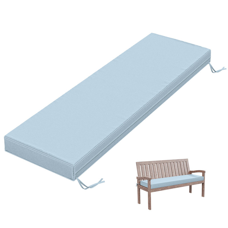Outdoor 3.5'' Bench Seat Cushion, Available In 5 Sizes, 36" W x 18" D, Sky Blue