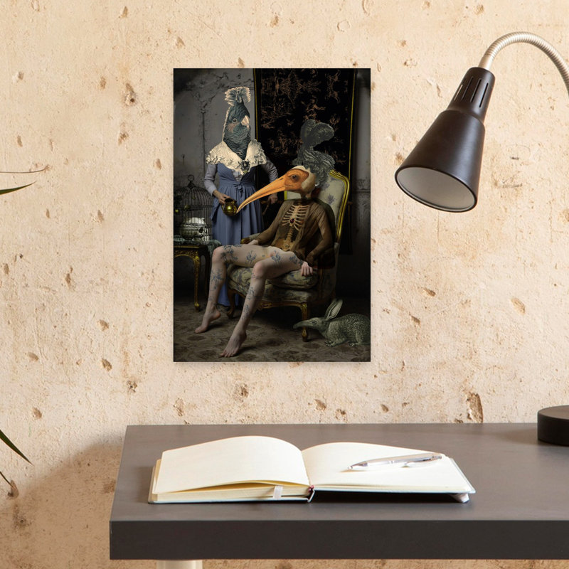 Art mural contemporain de style abstrait, H 18 po x l 12 po