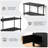 Small Odilia With Door 54 Inches Wood Bookcase Black Book Shelf With Storage Cabinet Heavy-Duty Shelving Board Aesthetic Display Shelving Unit For Living Room/Office-1295946006