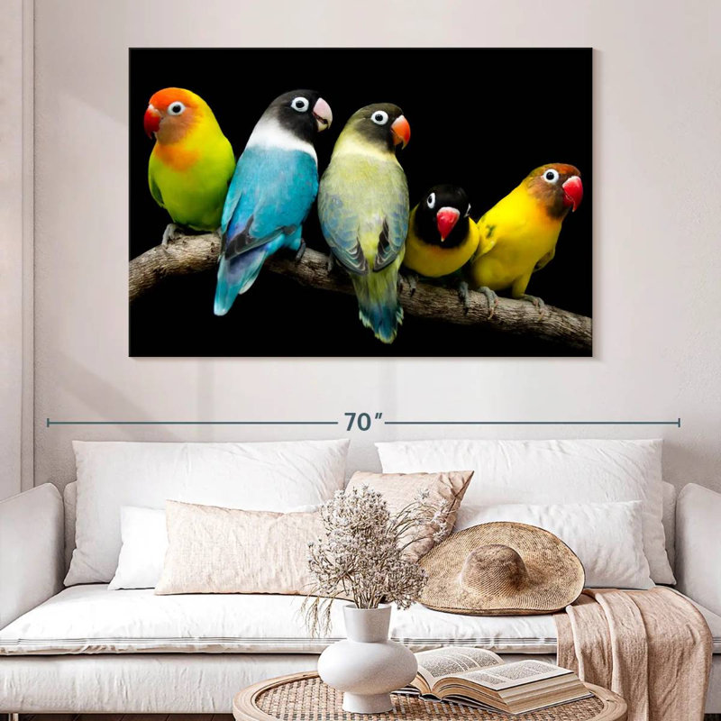 Brampt Five Lovebird Pets, 34" H x 51" W