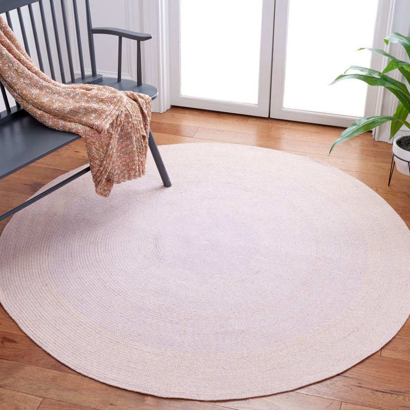 Tapis en coton tissé à la main Rihanne, Rond 5 pi