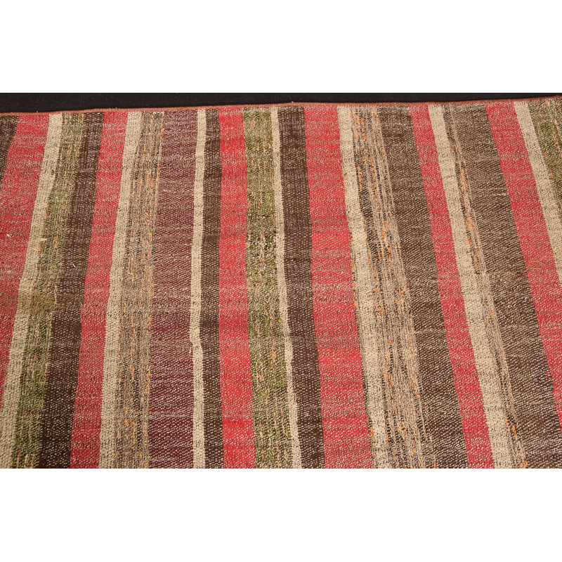 Tapis turc kilim rose tissé à la main: style antique rétro pour les escaliers et les couloirs