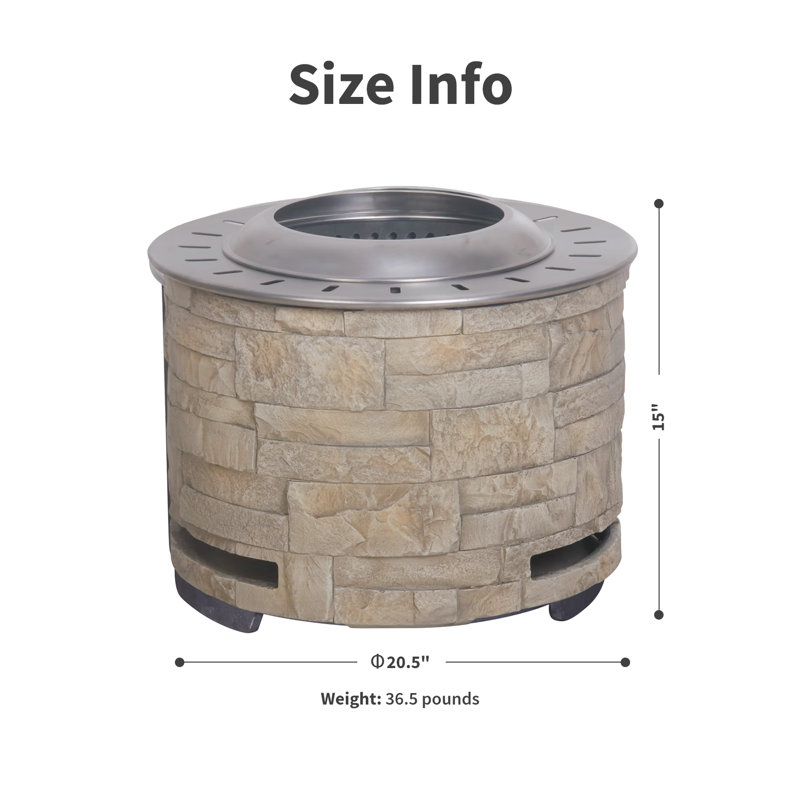 Stackstone Look Smokeless Firepit With Wood Pellet/Twig/Wood As The Fuel