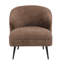 Chaise moderne avec revêtement brun bouclé et chaise d'appoint à base en mousse, fabrication en contreplaqué-1750711420
