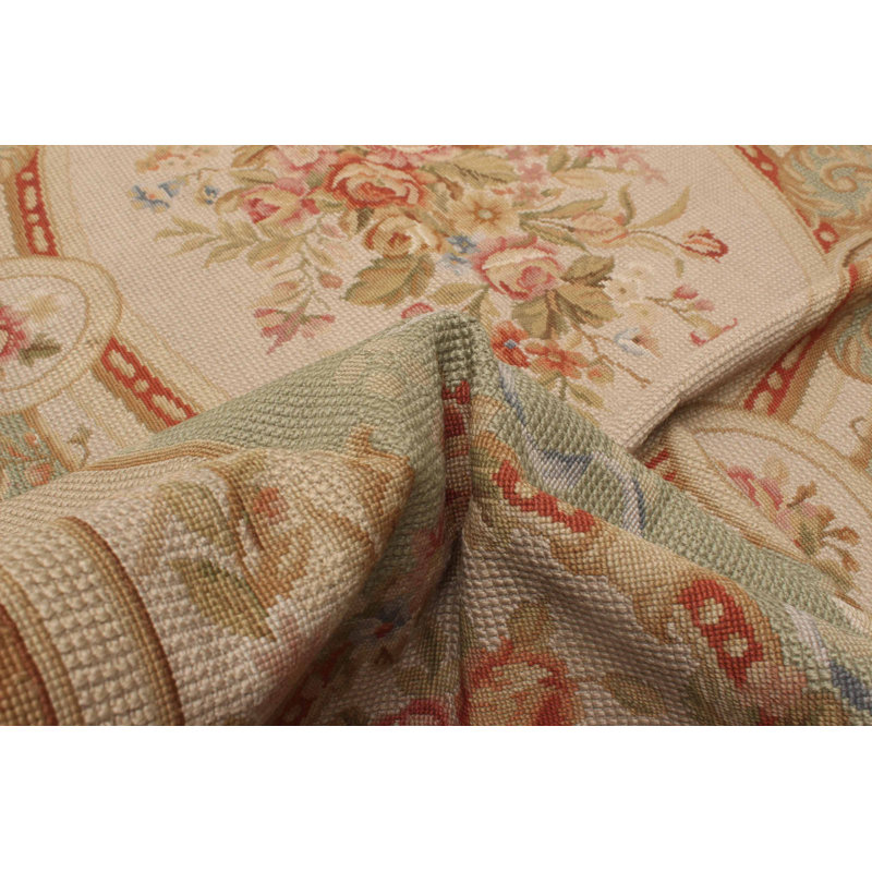 Tapisserie verte Dynasty kilim 5 pi 0 po x 8 pi 0 po