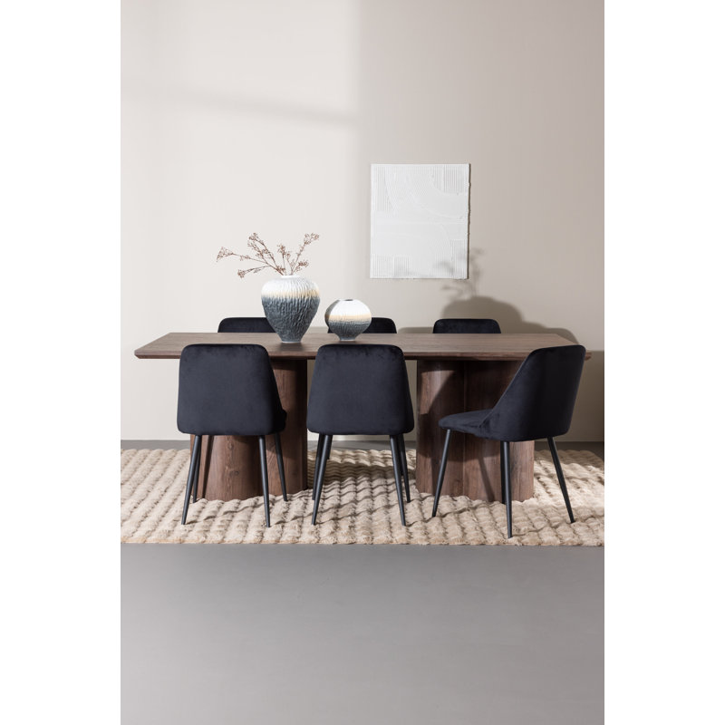 Ronquillo 6 - Person Dining Set, Brown