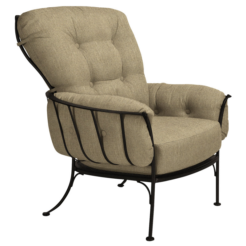 Monterra Outdoor Lounge Chair, Carbon Black, Cast Lagoon