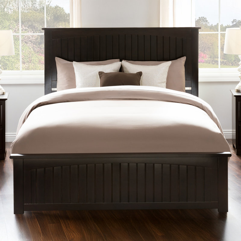 Graham Solid Wood Foundation Bed with Matching Footboard, Queen, White