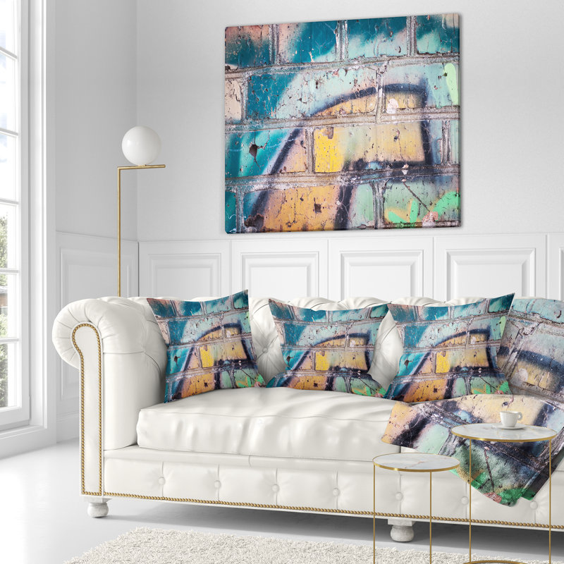 Coussin mural Street Art Graffiti, Rectangulaire, 12 po x 20 po
