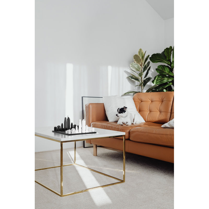 Acrylic LOS ANGELES Chess Set with Marble Hatch Board