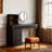 47.24" Modern Makeup Vanity set With Power Outlet Includes Makeup Stool & LED Lighted Mirror