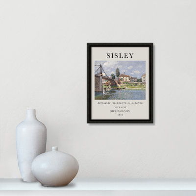 Old Masters Collection " The Bridge At Villeneuve " by Alfred Sisley
