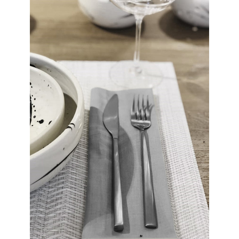 Movida 5 - Piece Stainless Steel Flatware Set - Service for 1, Ice Silver