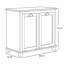 Armoire de rangement autoportante pour buanderie, salles de bain, buanderies et garde-robes, avec double compartiment avant inclinable et portes à panneaux.-1377659071