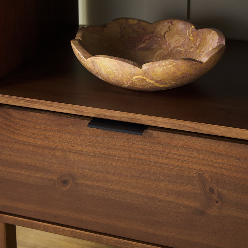 Asho 1-Drawer Solid Wood Nightstand