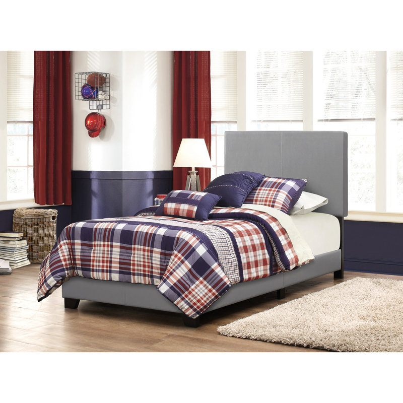 Lit en similicuir avec une apparence discrète et une ambiance de chambre à coucher moderne rembourrée, Lit simple, Noir