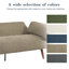 Flared Arm Convertible Corduroy Sleeper Sofa-1021119498