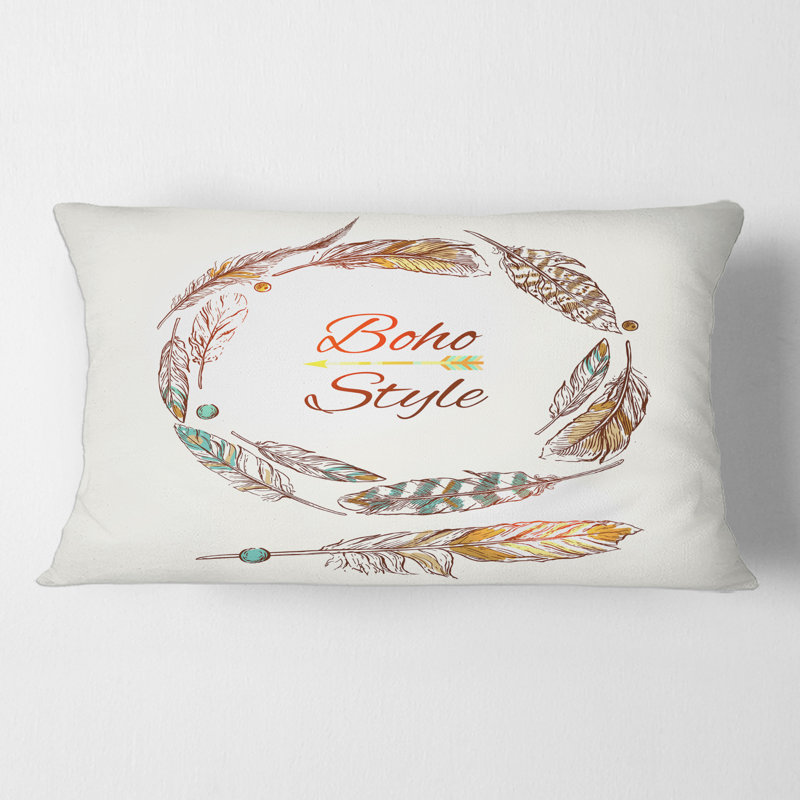 Housse et insert de coussin rectangulaire en plumes
