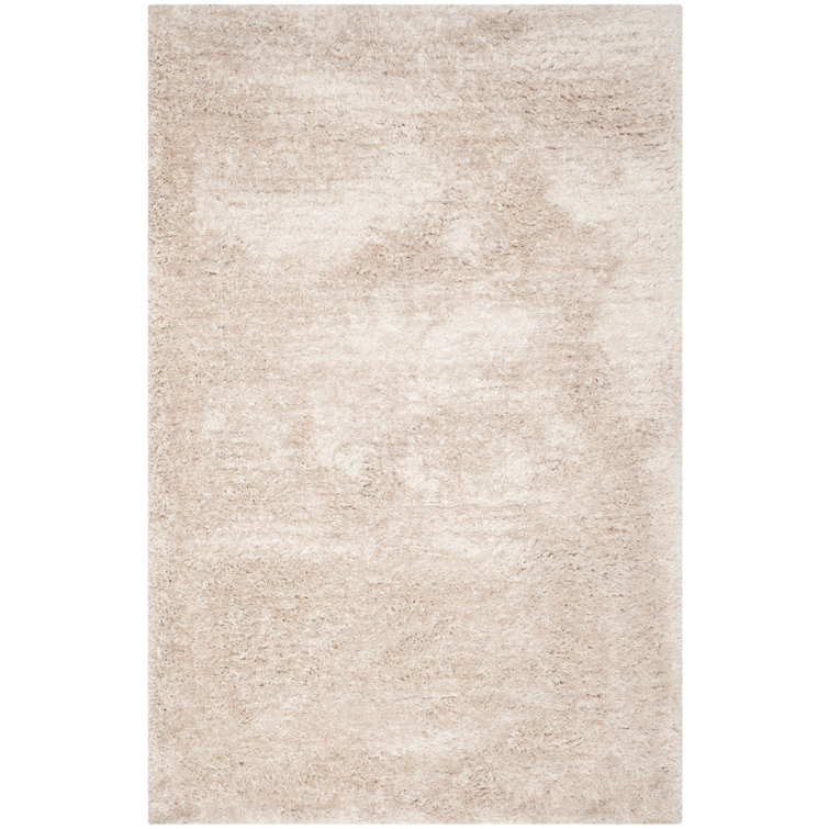 Delane Handmade Shag Champagne Area Rug