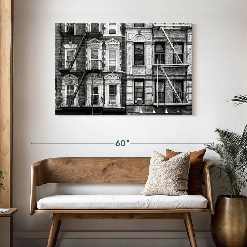 Two Fire Escape Stairs, 30" H x 45" W