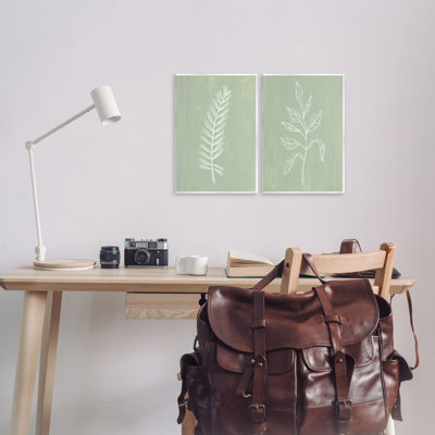 "Forest Fern Sprig", ensemble de 2 plaques murales par Patricia Pinto