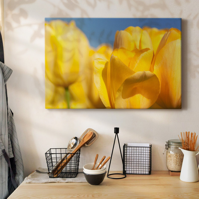 Toile tendue I-Gallery jaune soleil, H 12 po x l 18 po