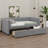 Shanav Twin Size Upholstered Daybed with Ergonomic Design Backrest and 2 Drawers-1402483066