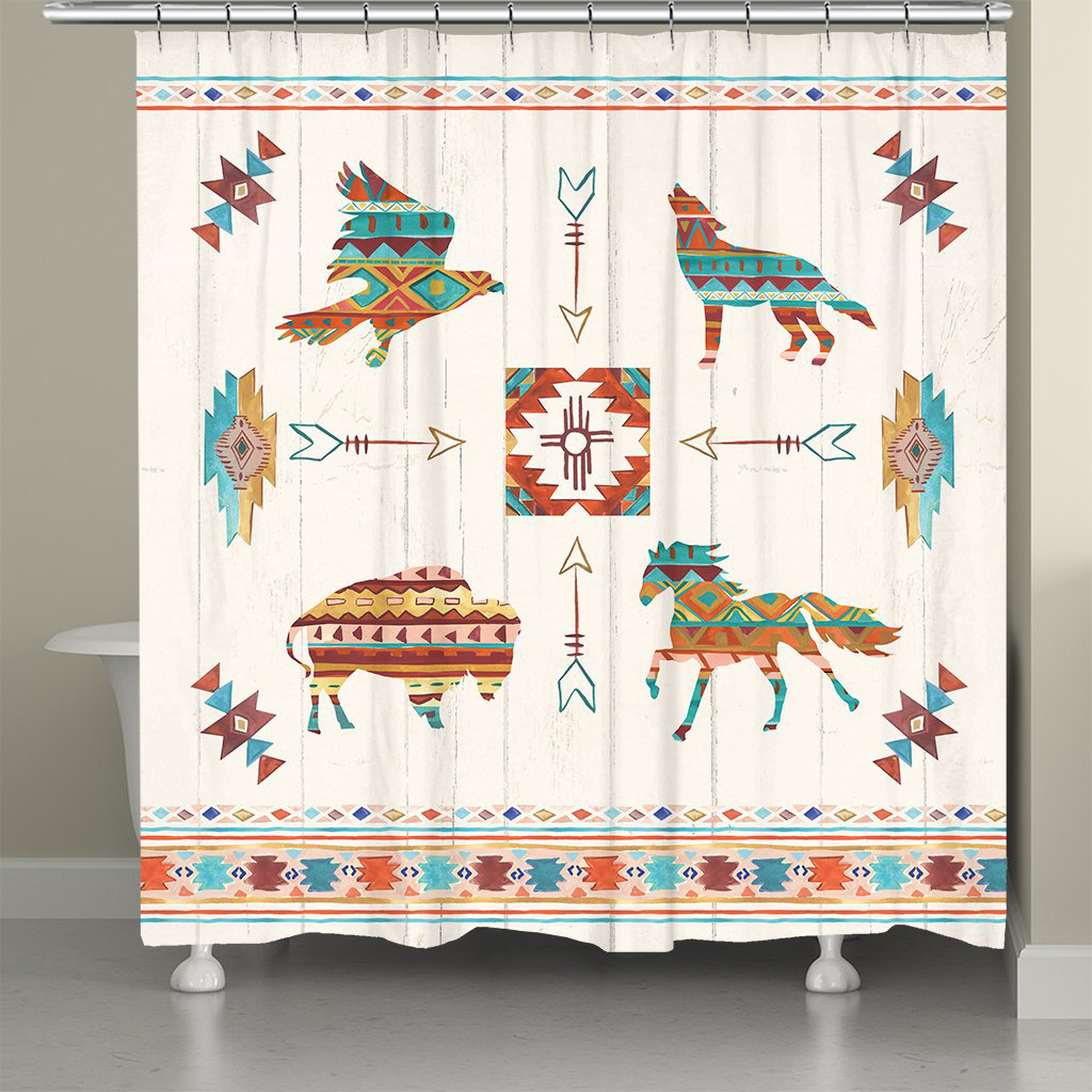 Soloman Abstract Single Shower Curtain Union Rustic 