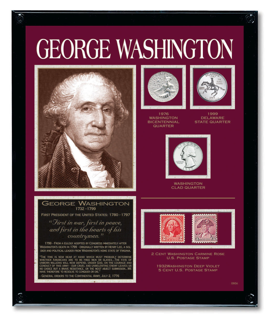 Bicentenaire de Washington : Timbre-poste de 2 cents