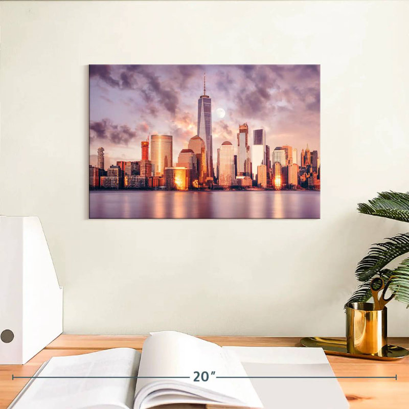 Ravi NYC Spring Sunset, 8" H x 12" W