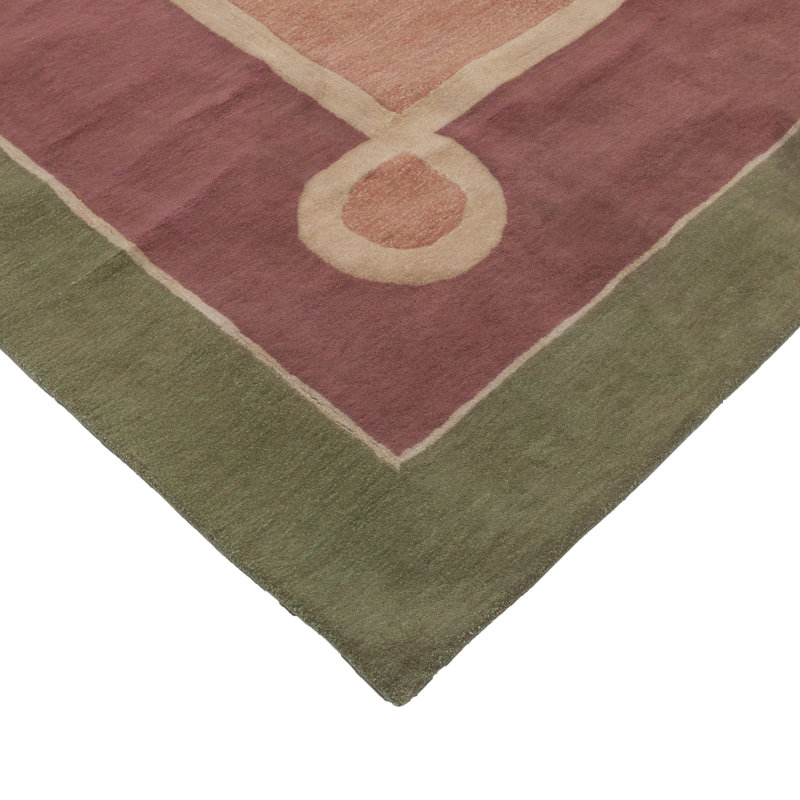 Pink & Green Traditional Wool Rug - 10'5" x 17'11"