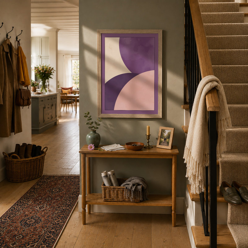 Soft Geometries Minimalist - Print, A2 - 59.4 x 42.0 cm, Oak