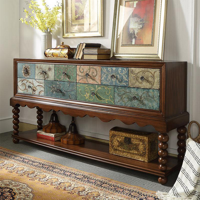 Retro entrance cabinet Multi-functional sideboard