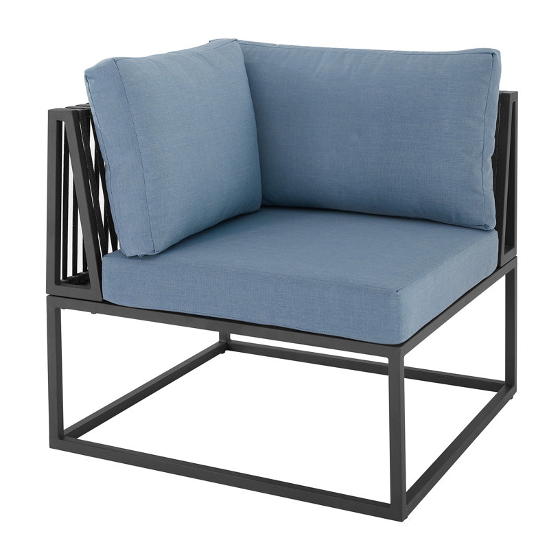 Chaise de patio avec coussins Runar