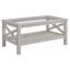Table basse traditionnelle Espinet avec structure en bois, plateau en verre trempé et tablette de rangement-1424505430