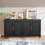 Buffet 60 "Mid-Century avec tablettes réglables et 4 portes-425010019