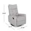 Fauteuil inclinable, manuel et pivotant, capitonné, gris pâle
