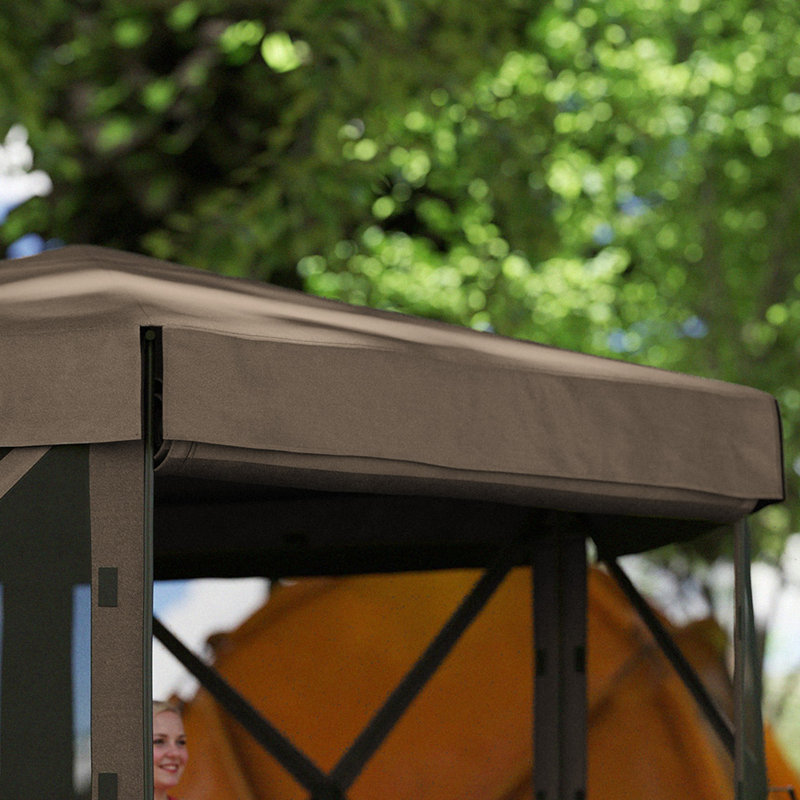 Pavillons de jardin portatifs, pavillon escamotable 12 x 12 pi avec 5 parois latérales
