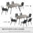 Greet Rectangular Kitchen Dining Table Set, Modern Kitchen Dining Table with Upholstered Dining Chairs-370444749-337253301