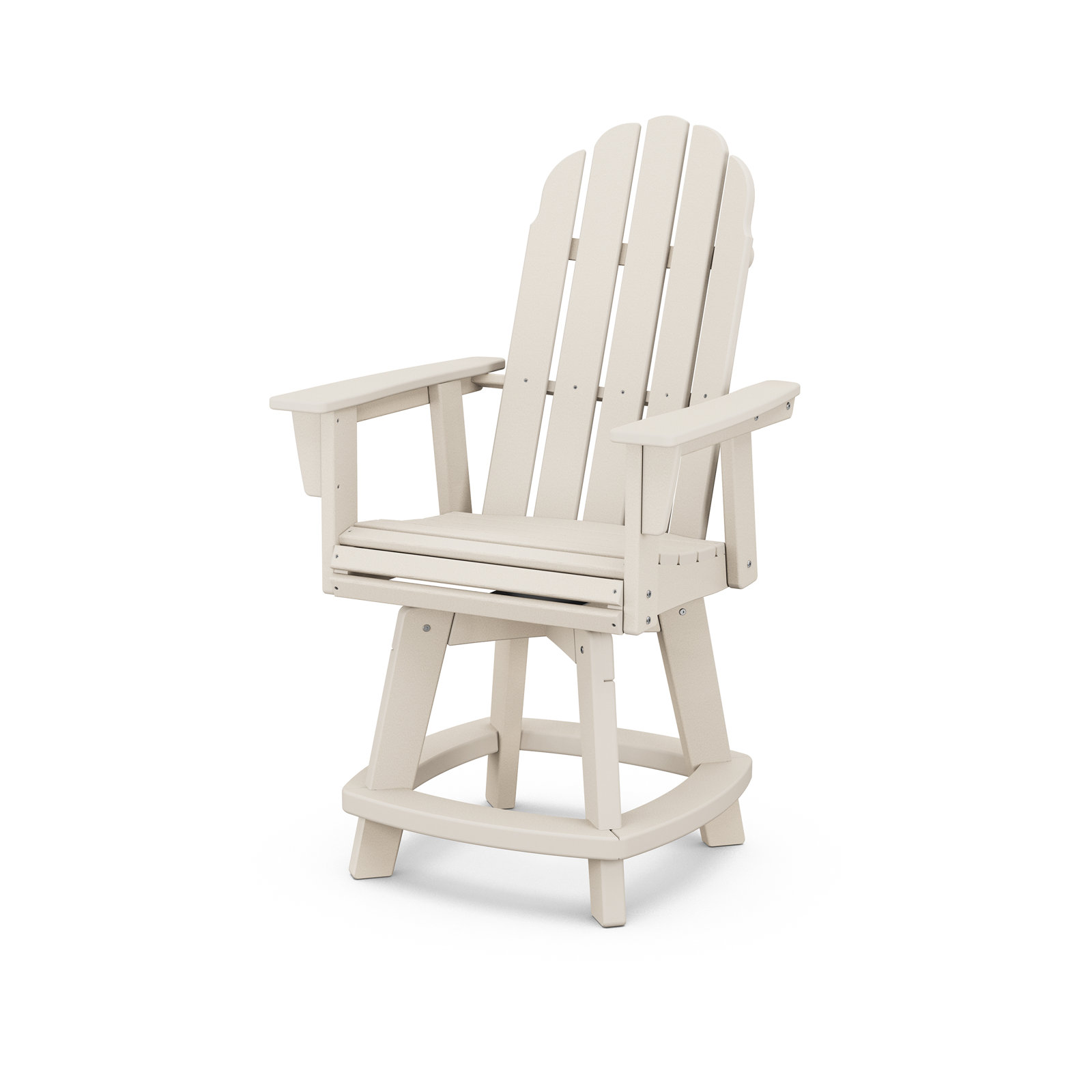 POLYWOOD® Vineyard Swivel Patio Bar Stool, Sand