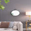Miroir mural 24 po x 27 po avec cadre noir, miroir décoratif minimaliste contemporain pour le salon, le vestibule, le vestibule, la chambre à coucher