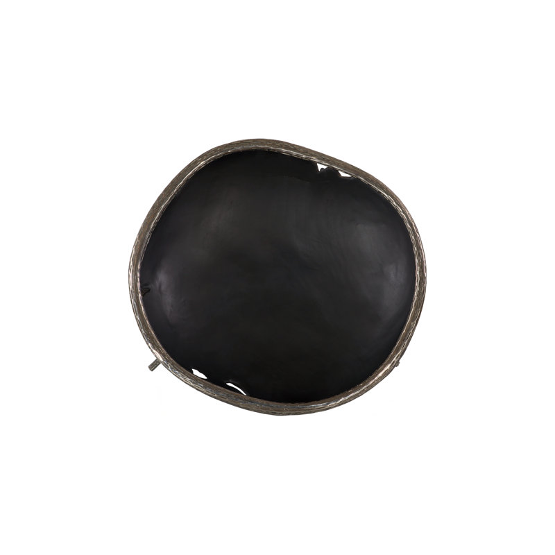 Graven Abstract Decorative Bowl in Black/Silver