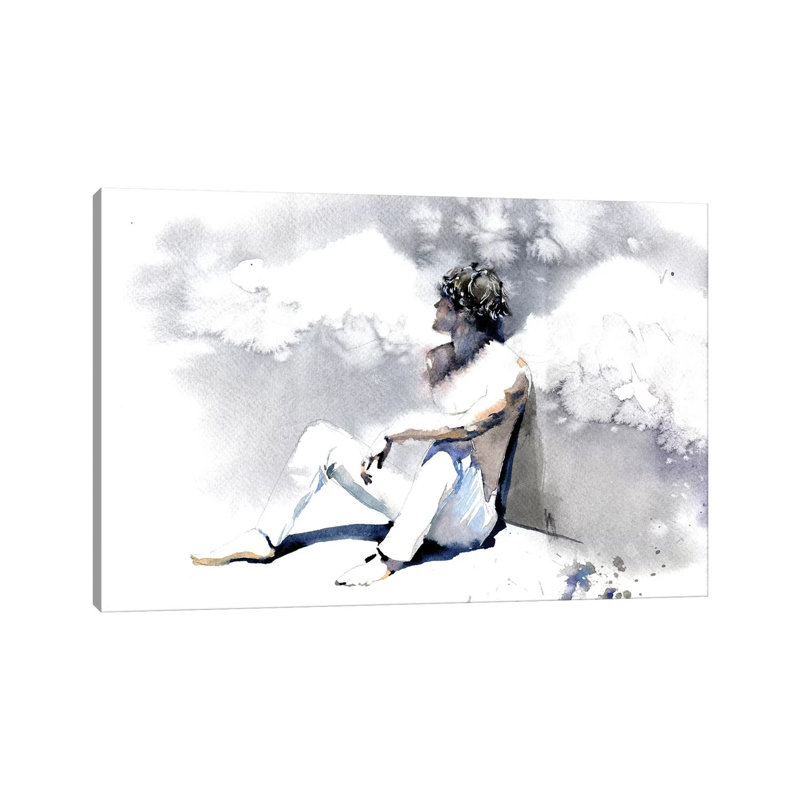 Personal Angel 1 Piece Painting on Canvas, 20.32cm H x 30.48cm W x 1.9cm D, Wrapped Canvas