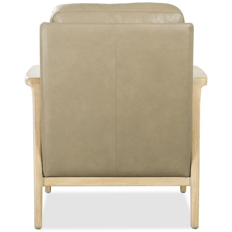 Ashland Arm Chair, Light Wood, Beige