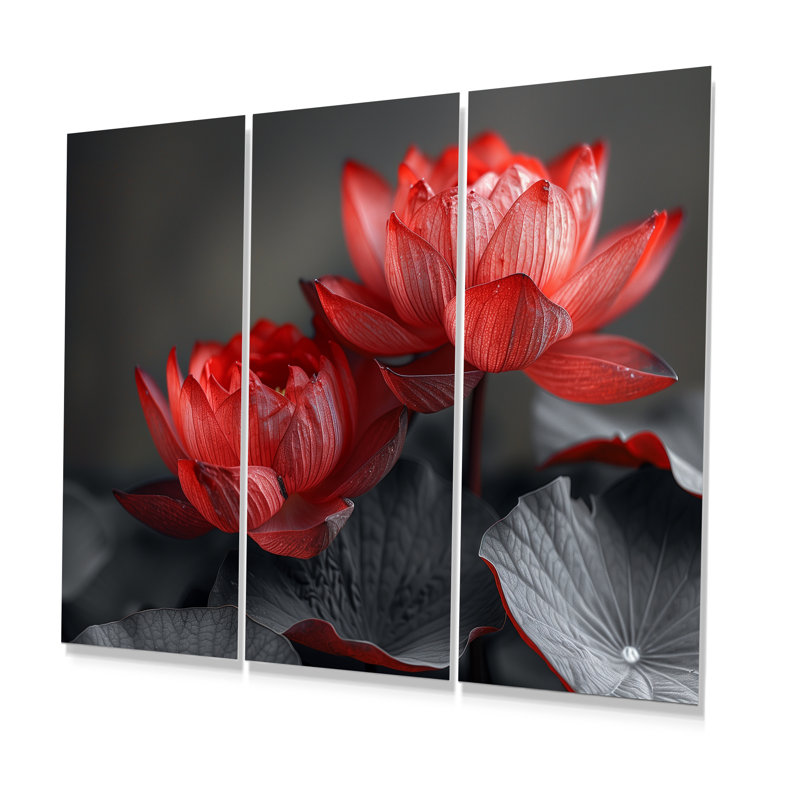 Ensemble de salon Rosso - Lotus, Métal métal, H 32 po x l 48 po x P 1 po