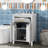 Modern Space-saving Vanities With Ceramic Sink, Solid Wood Construction