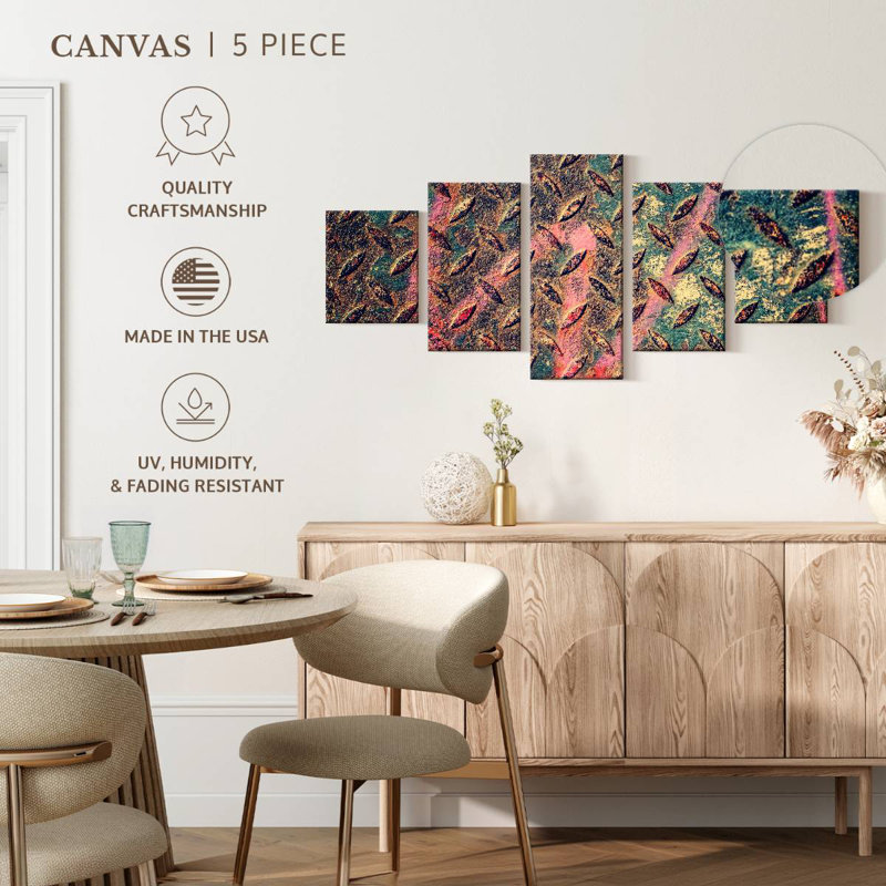 Abstract Metal Plate, 42" H x 92" W