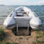 Roues de mise à l'eau pour bateau, capacité de charge de 300 lb, roue arrière en alliage d'aluminium de 15 po avec pneus gonflables en caoutchouc, roues de mise à l'eau pliantes avec 4 goupilles à dégagement rapide, bateau de pêche gonflable de 14,7 pi